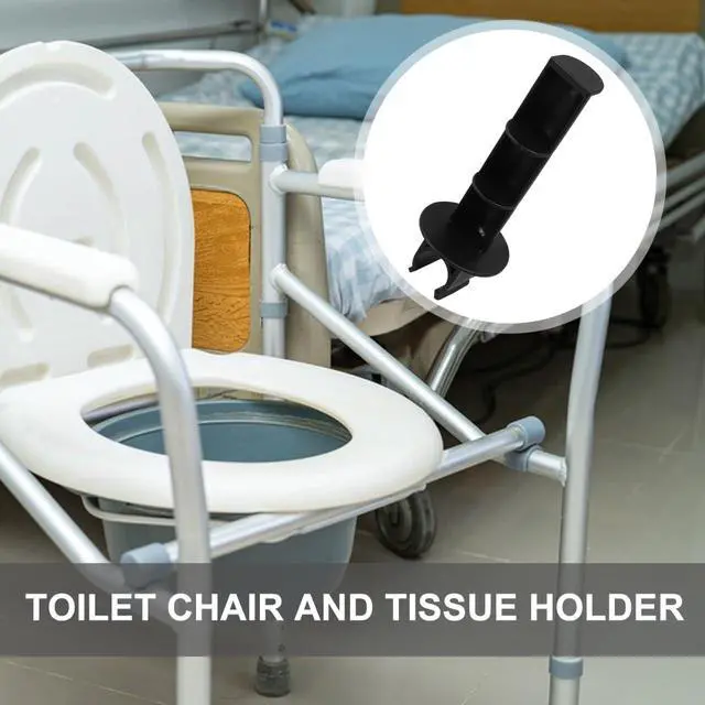 Alt view image 4 of 7 - Toilet Paper Dispenser Holder for Bedside Commode Bar with Handle Mount Fit for Seniors Easy Installation Keeps Tissue Elevated for Clean Bathroom