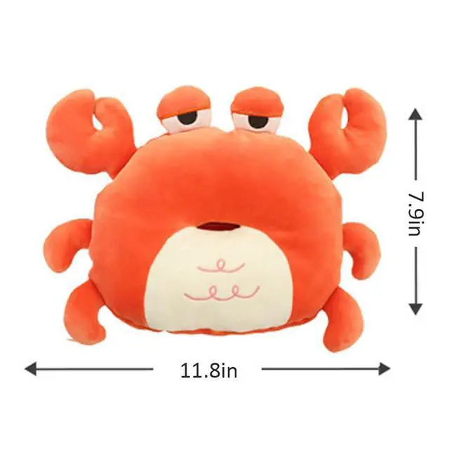 Alt view image 6 of 7 - Crab Tissue Box Cotton Car Seat Paper Container Cute Soft Plush Animal Portable Napkin Holder Package Storage Case Tissue Cover Stuffed Toys Doll for Home Car Bathroom Styling Accessories