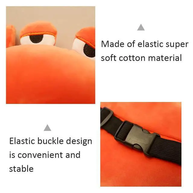 Alt view image 7 of 7 - Crab Tissue Box Cotton Car Seat Paper Container Cute Soft Plush Animal Portable Napkin Holder Package Storage Case Tissue Cover Stuffed Toys Doll for Home Car Bathroom Styling Accessories