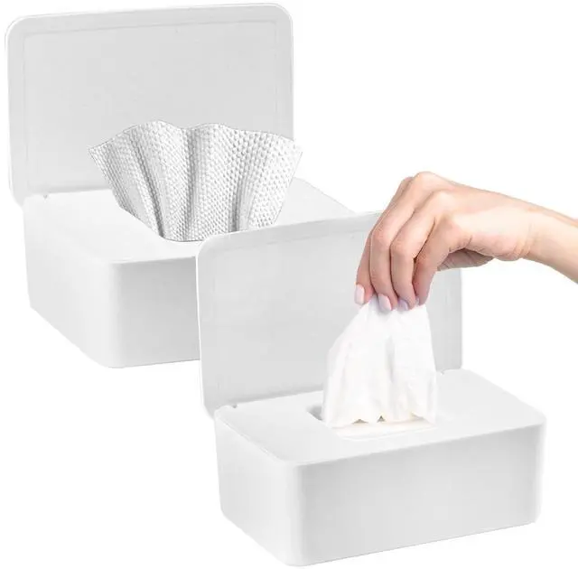 Main image of 2 Pcs Diaper Wipes Dispenser,Refillable Wipe Container, Wet Wipes Dispenser