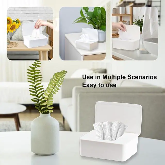 Alt view image 3 of 7 - 2 Pcs Diaper Wipes Dispenser,Refillable Wipe Container, Wet Wipes Dispenser