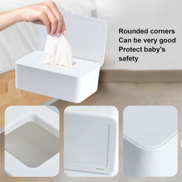 Alt view image 6 of 7 - 2 Pcs Diaper Wipes Dispenser,Refillable Wipe Container, Wet Wipes Dispenser