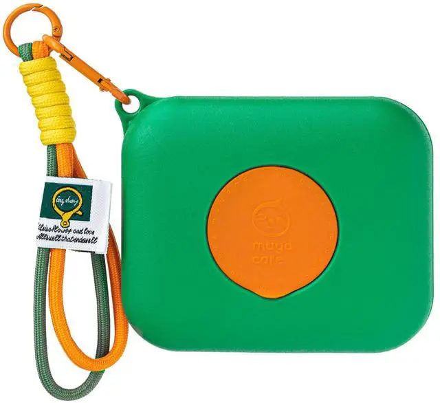 Main image of Refillable Tissue Dispenser Case, Multipurpose Portable Box for Baby Wipes, Facial Tissues, Travel Wipes, Waterproof & Easy to Clean (Green with Orange Lid)
