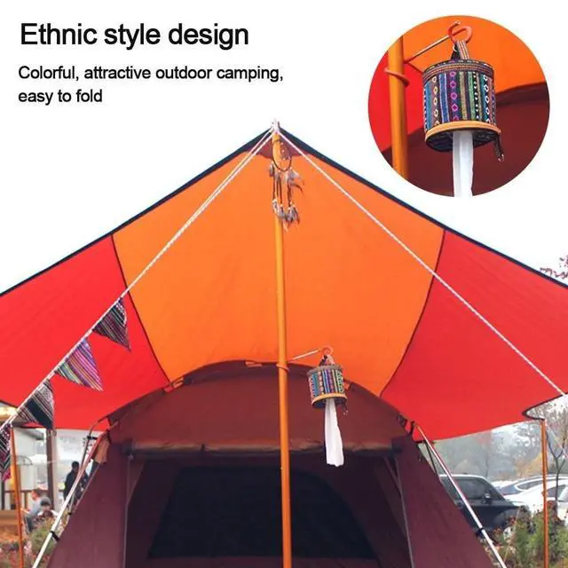 Alt view image 2 of 7 - Outdoor Tissue Box, Camping Paper Box National Style Folding Toilet Paper Tissue Case Holder Bag Portable Travel Napkin Storage Bag Pouch