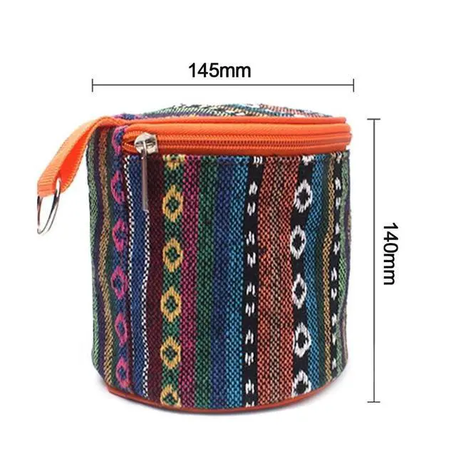 Alt view image 7 of 7 - Outdoor Tissue Box, Camping Paper Box National Style Folding Toilet Paper Tissue Case Holder Bag Portable Travel Napkin Storage Bag Pouch