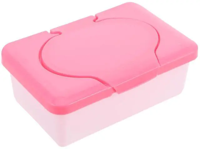 Main image of Baby Wipes Case Refillable Wipes Dispenser with Lid Portable Tissue Storage Container for 80 Wipes Moisture Retaining Wipe Holder for Home Travel Car Bathroom