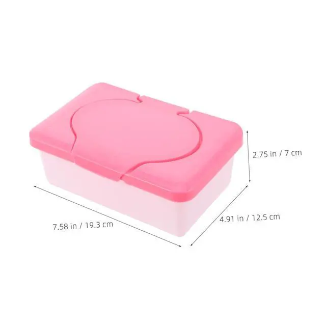Alt view image 3 of 7 - Baby Wipes Case Refillable Wipes Dispenser with Lid Portable Tissue Storage Container for 80 Wipes Moisture Retaining Wipe Holder for Home Travel Car Bathroom