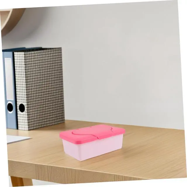 Alt view image 7 of 7 - Baby Wipes Case Refillable Wipes Dispenser with Lid Portable Tissue Storage Container for 80 Wipes Moisture Retaining Wipe Holder for Home Travel Car Bathroom