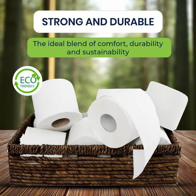 Alt view image 4 of 7 - Septic Tank Safe Toilet Tissue for Campers and RVs Biodegradable Marine Toilet Paper for Boats, Fragrance-Free 2-Ply RV Toilet Paper (4 Rolls, 500 Sheets Each)