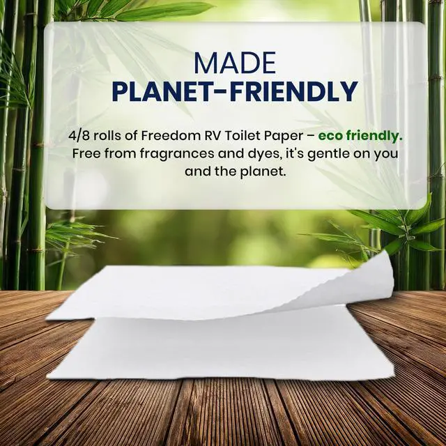 Alt view image 7 of 7 - Septic Tank Safe Toilet Tissue for Campers and RVs Biodegradable Marine Toilet Paper for Boats, Fragrance-Free 2-Ply RV Toilet Paper (4 Rolls, 500 Sheets Each)