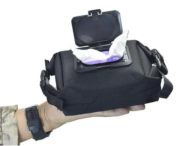 Alt view image 6 of 6 - Tactical Toilet Paper Holder Camping Wipes Box Tissue Box Portable Paper Sleeve Waterproof Portable and Foldable Paper Case with MOLLE Mount Webbing Storage Bag for Car Bathroom Camping Hiking (CAMO)