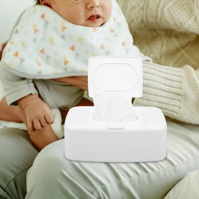 Alt view image 5 of 7 - Refillable Wipe Dispenser Box with Non-Slip Base Portable Wet Tissue Holder for Baby Nursery Kitchen Bathroom and Travel 6.69X4.13X2.36 Inches