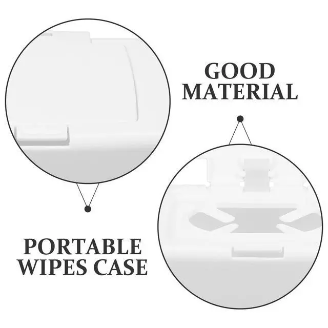 Alt view image 7 of 7 - Refillable Wipe Dispenser Box with Non-Slip Base Portable Wet Tissue Holder for Baby Nursery Kitchen Bathroom and Travel 6.69X4.13X2.36 Inches