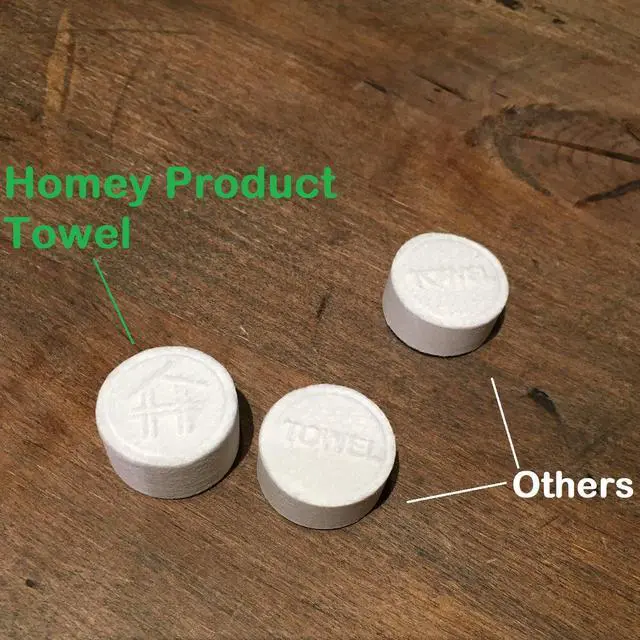 Alt view image 5 of 6 - Premium Compressed Tissue Coins in Sealed Cases - 5 cases - 50 Portable 100% Natural Organic Hygienic Towel Wipes