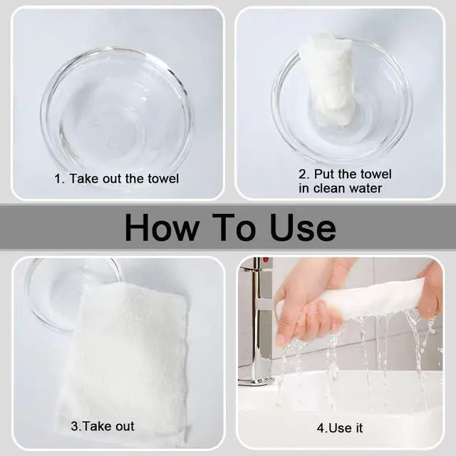 Alt view image 3 of 7 - Canned Compressed Towels,100PCS Disposable Compressed Tissue Paper Towel Portable Mini Tissue for Travel,Sport,Camping,Outdoor Activities