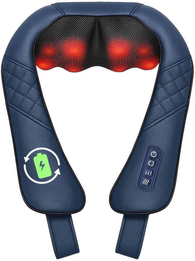 Main image of Cordless Neck Massager for Pain Relief Deep Tissue, Shiatsu Neck Shoulder Massager with Heat, Portable Electric Massager for Shoulder, Back