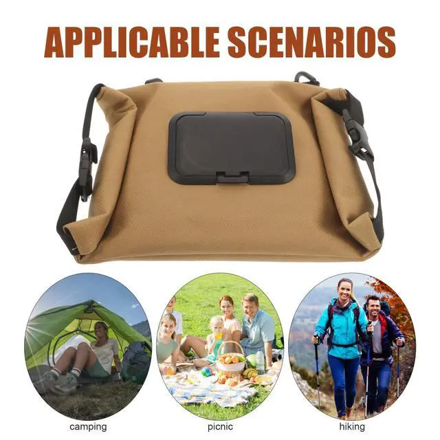 Alt view image 2 of 7 - Hanging Camping Tissue Holder Bag Waterproof Canvas Napkin Storage Box Portable Wet Wipe Dispenser for Outdoor Use Picnic and Travel Accessories