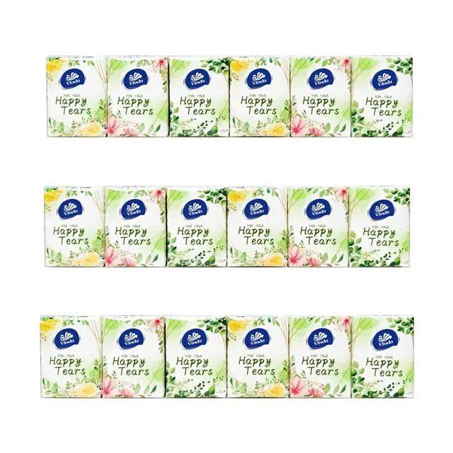 Alt view image 7 of 7 - 3-Ply Mini Pocket Tissues, Portable Series Facial Tissue Travel Size for Happy Tears Wedding Party (36 Packs of 10 Tissues)