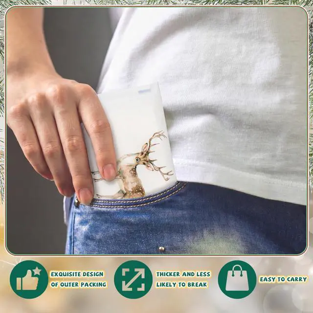 Alt view image 5 of 7 - 24 Packs Christmas Pocket Tissues Individual Travel Tissue Packs