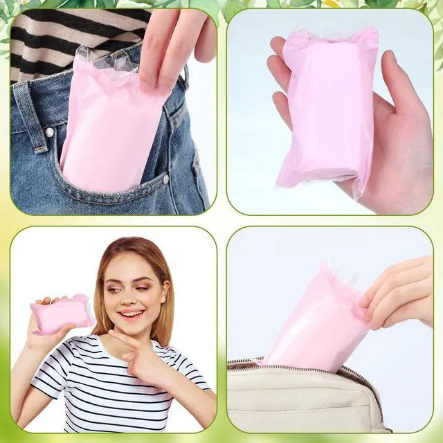 Alt view image 5 of 7 - 12 Rolls Travel Toilet Paper to Go Packs Soft Camping Toilet Paper Bulk Portable Travel Size Compact Pocket Coreless Tissue Rolls for Purses Women Hiking Camp RV Backpacking Outdoor (Pink)