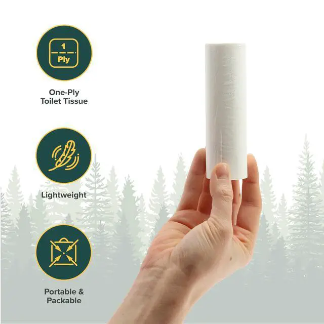 Alt view image 2 of 5 - Portable Toilet Tissue - Biodegradable Camping, Travel, 12 Rolls