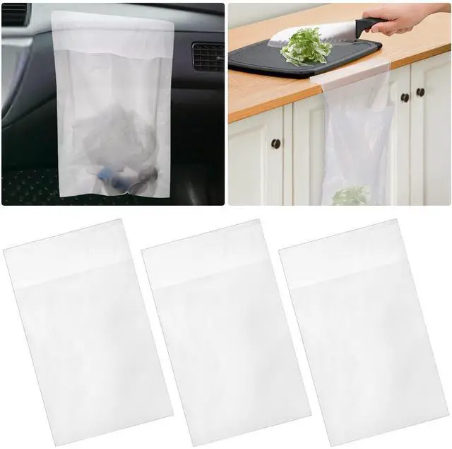 Main image of 200 PCS Car Garbage Bag, Easy Stick-On Disposable Auto Trash Bag, Car Vomit Bag, Waterproof Leakproof Large Capacity Portable Convenient, Suitable for Car, Kitchen, Travel, Camping, Office