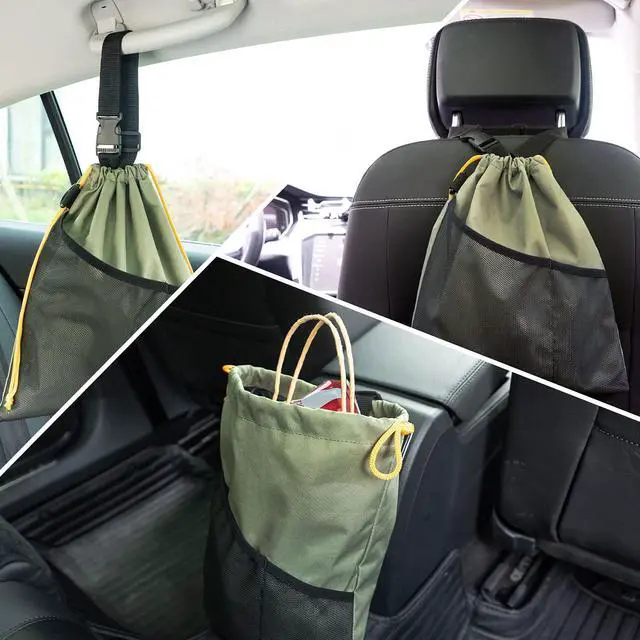 Alt view image 7 of 7 - 2PCS Hanging Car Garbage Can - Waterproof Leakproof Trash Bag | Car Trash Can with Durable Leakproof Lining, Keeps Vehicle Clean and Neat