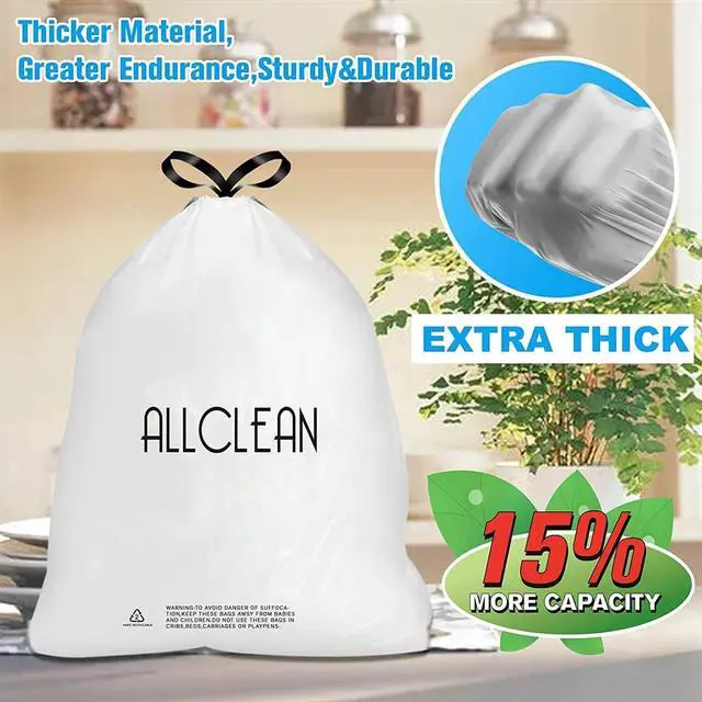 Alt view image 5 of 7 - 13 To 15 Gallon Trash Bags, Tall Kitchen Garbage Bags Drawstring, Ultra Strong Recyclable Trash Bags Unscented Trash Can Liners For Kitchen and Commercial 30 Count (Pake of 1)