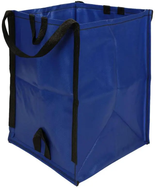 Main image of Heavy Duty Home and Yard Bags, Blue | 48-Gallon Reusable Self-Standing Lawn and Leaf Bags Garbage Can with Reinforced Handles