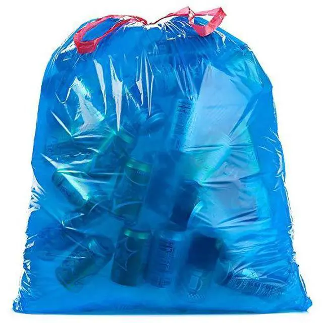 Alt view image 2 of 6 - Blue Recycling Bags 33 Gallon 0.9 MIL, 33.5" x 38", Pack of 45