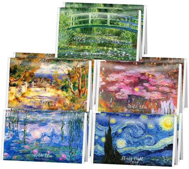 Main image of 10 Pack Pocket Tissues Travel Size, 3 Ply Mini Facial Tissue Packs Bulk with Impressionist Art Design Portable Individual for Purse, Car, Office, School, Travel Supplies