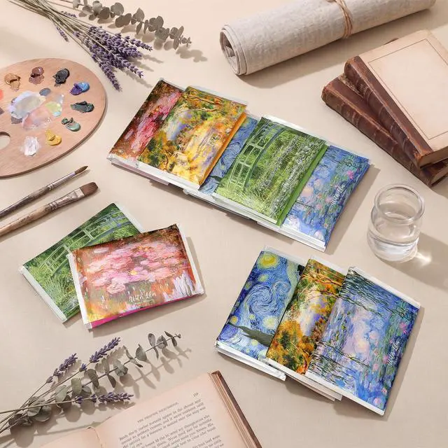 Alt view image 6 of 6 - 10 Pack Pocket Tissues Travel Size, 3 Ply Mini Facial Tissue Packs Bulk with Impressionist Art Design Portable Individual for Purse, Car, Office, School, Travel Supplies