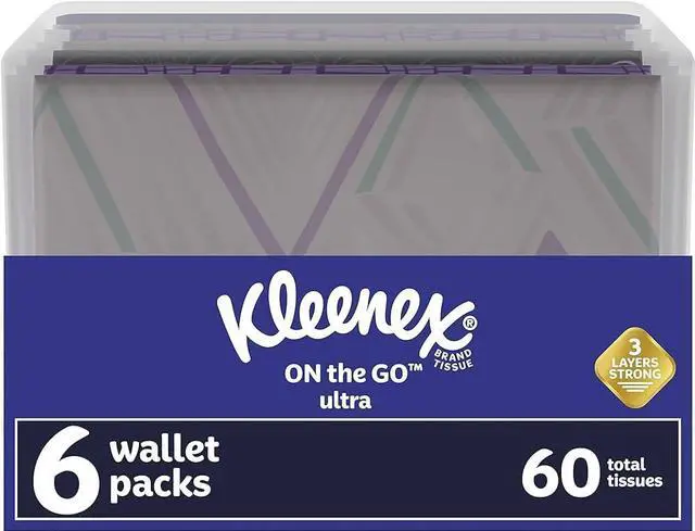 Main image of 3 Pk Slim Pack Wallet Size (2 Pack) = 60 Tissues - Most Elegant Look of Any Portable Tissue Anywhere