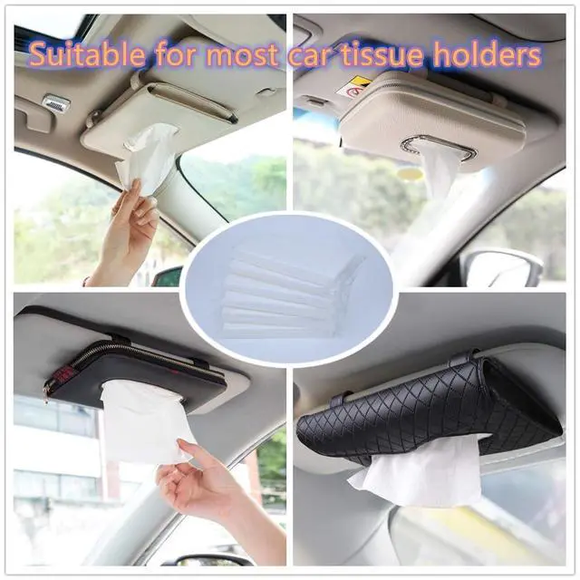 Alt view image 3 of 7 - Car Tissue Refills,Facial Napkin Refills for Car Visor tissue holder,300 Sheets, 6 Packs (6 Pack)
