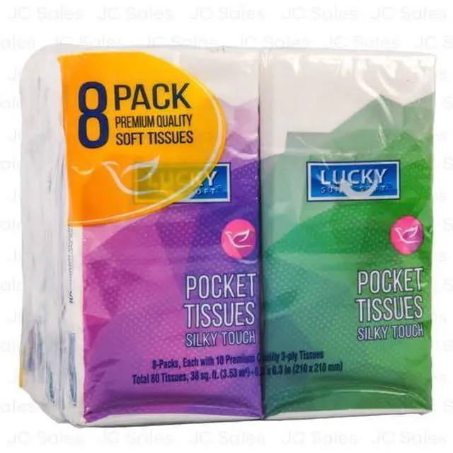 Main image of Pocket Facial Tissues, 8 Pack