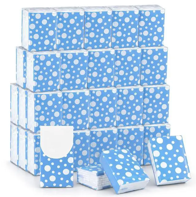 Main image of 50 Pack Travel Size Tissue Packs Pocket Tissues Rectangle Travel Tissues