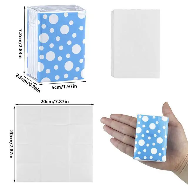 Alt view image 2 of 6 - 50 Pack Travel Size Tissue Packs Pocket Tissues Rectangle Travel Tissues