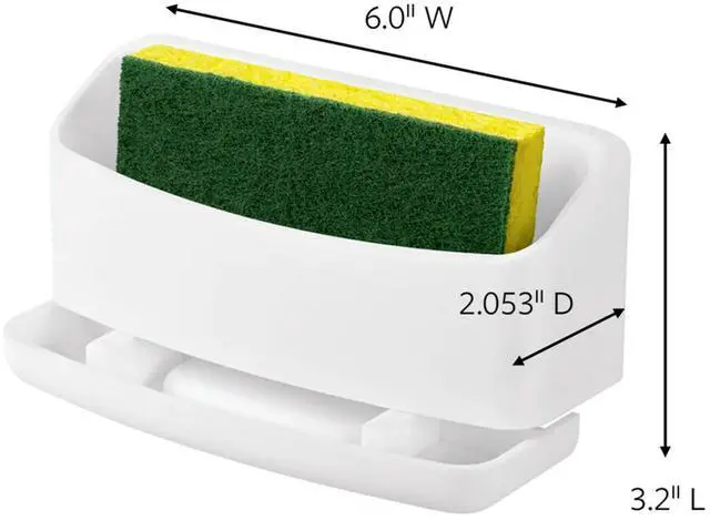 Alt view image 2 of 7 - Under Sink Sponge Caddy, Total 2 Sponge Holders with 8 Command Strips, 2 Pack of 1 Caddy, Organize Damage-Free