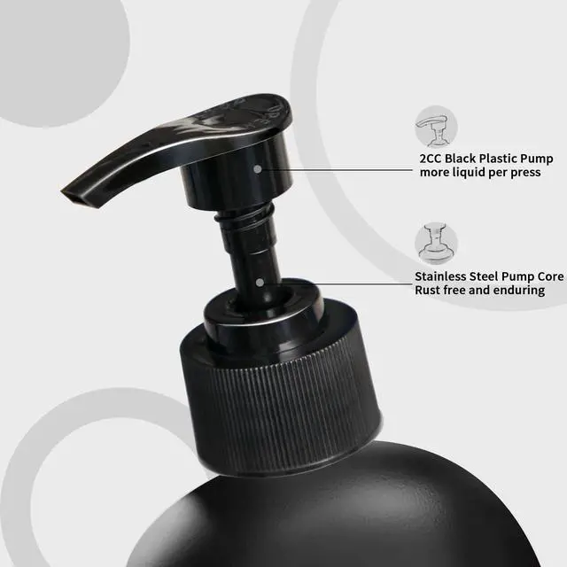 Alt view image 4 of 7 - Soap Dispenser Set 2 Pack, Black | Contains Dish and Hand Soap Dispenser, Perfect for Black Kitchen Decor