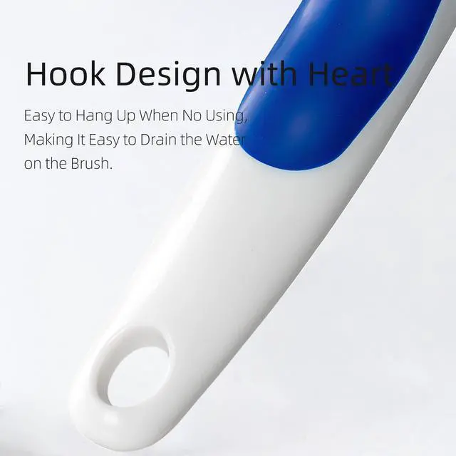Alt view image 5 of 7 - 2-Pack Scrub Brush for Cleaning with Long Handle, White&Blue | Medium Firm Bathroom Cleaning Supplies, Bathtub and Shower Cleaner Brush, Multi-Scene Use for Kitchen or Carpet Cleaning