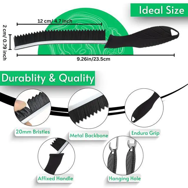 Alt view image 2 of 6 - Hard Bristle Crevice Cleaning Brushes for Household use - Multifunctional Crevice Cleaning Tools for Housekeeping & Bathroom Cleaning Tools - Small Cleaning Brushes for Tight Spaces