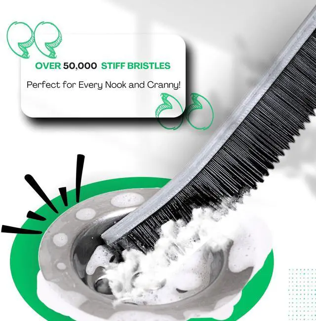 Alt view image 3 of 6 - Hard Bristle Crevice Cleaning Brushes for Household use - Multifunctional Crevice Cleaning Tools for Housekeeping & Bathroom Cleaning Tools - Small Cleaning Brushes for Tight Spaces