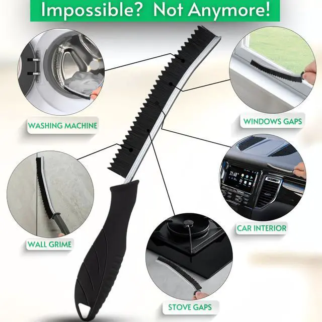 Alt view image 4 of 6 - Hard Bristle Crevice Cleaning Brushes for Household use - Multifunctional Crevice Cleaning Tools for Housekeeping & Bathroom Cleaning Tools - Small Cleaning Brushes for Tight Spaces