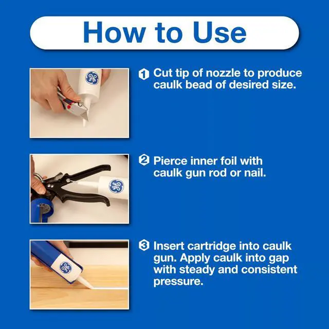 Alt view image 2 of 7 - Advanced Silicone Caulk for Kitchen & Bathroom, Clear, 10 fl oz Cartridge, 1 Pack - 100% Waterproof Silicone Sealant, 5X Stronger Adhesion, Shrink & Crack Proof