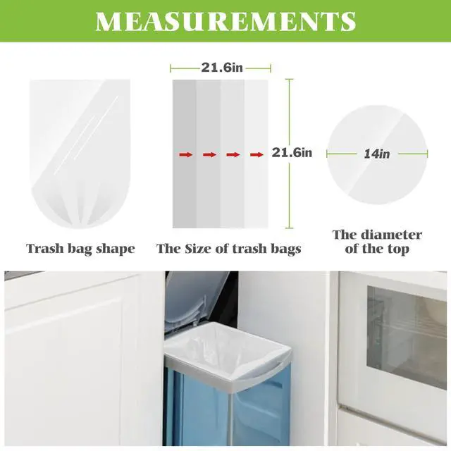 Alt view image 2 of 7 - Clear Trash Bags 5 Gallon 90 Count Bathroom Kitchen Garbage Bags | Fit 12-15 Liters,4,4.5,5,5.5Gal,Small Plastic Waste Basket Bins Can Liners for Home Bathroom Office Car, Cleaning Supplies