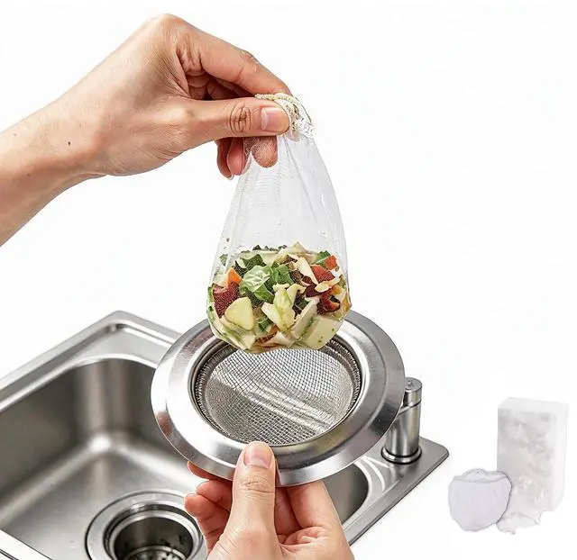Main image of Sink Drain Strainer 300 PCS | Fine Mesh Disposable Drain Covers for Kitchen Sink and Bathroom, for Sourdough Coffee Grounds and Hair Clog Protection