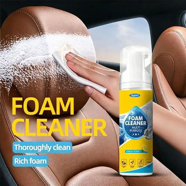 Alt view image 4 of 7 - 4-in-1 Multi-Enzyme Foam Cleaner, All-Purpose Deep Cleaning Spray, Foam Cleaner No Rinse Multipurpose for Car Interior, Kitchen Grease, Bathroom Tiles, Sofa Upholstery (1PC+1*Sponge+Towel)