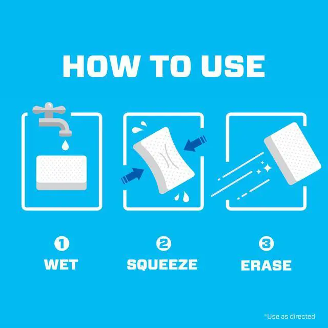 Alt view image 5 of 7 - Magic Eraser Original Cleaning Pads, Multi Purpose Cleaner, Bathroom Cleaning Supplies, All Purpose Cleaner, White, 6 Count