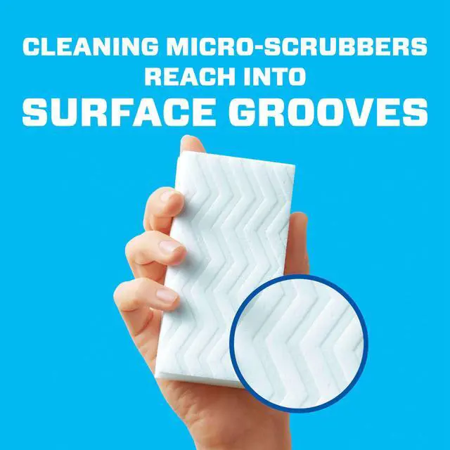 Alt view image 6 of 7 - Magic Eraser Original Cleaning Pads, Multi Purpose Cleaner, Bathroom Cleaning Supplies, All Purpose Cleaner, White, 6 Count
