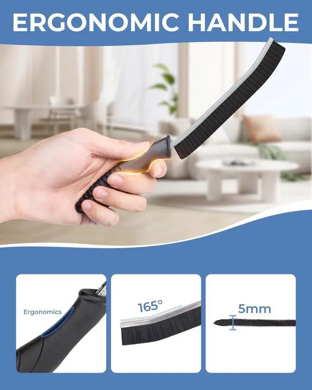 Alt view image 6 of 7 - Crevice Cleaning Brushes, Cleaner Scrub Brush Tool for Crevice | Hard to Reach Tight Space, Home Essentials, Cleaning Supplies for Shower, Bathroom, Kitchen, Toilet, Window
